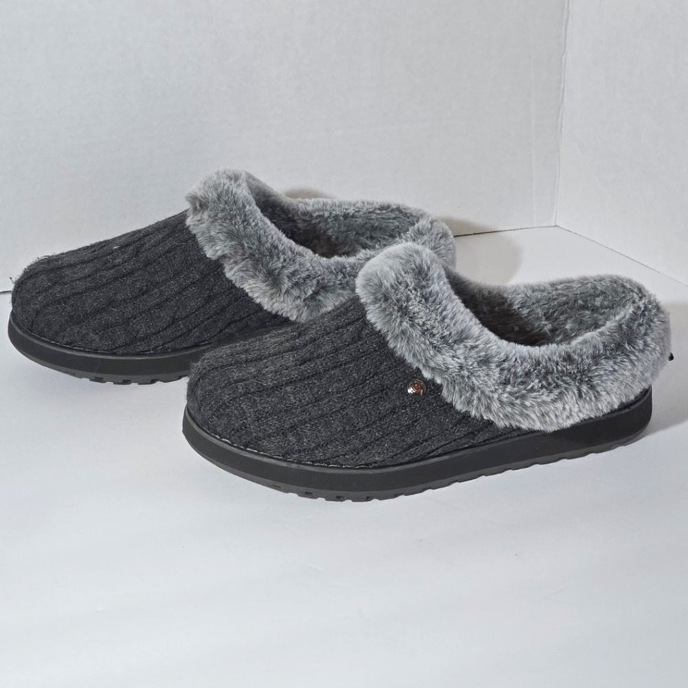 BOBS from Skechers Gray Slippers Clogs Size 8